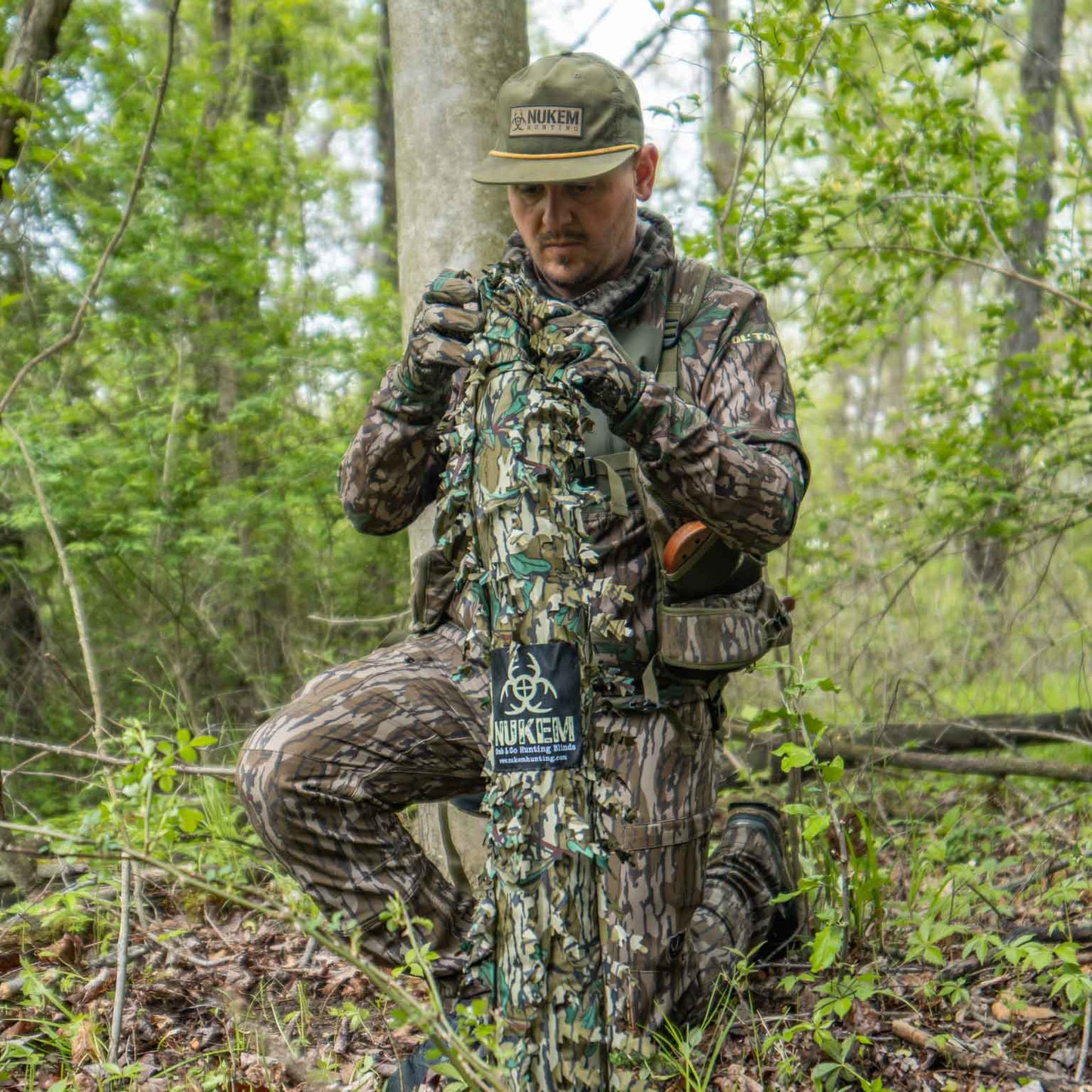 Nukem Hunting Blind - Mossy Oak Greenleaf 3D Leafy