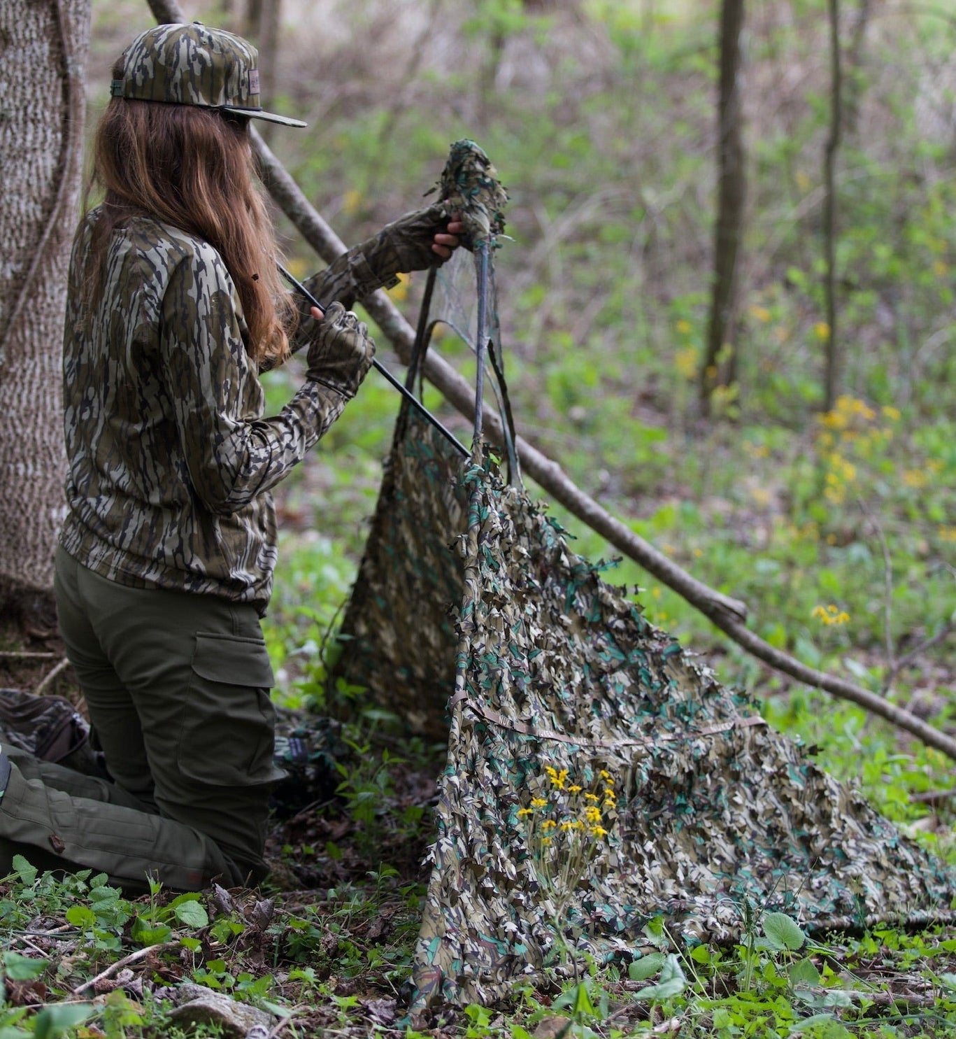 Nukem Hunting Blind - Mossy Oak Greenleaf 3D Leafy