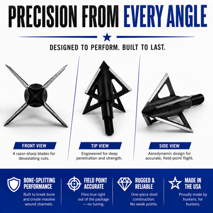 TOTA | 100 grain XL broadhead | 1-3/16-inch vented | fixed blade