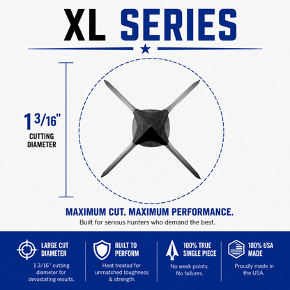 TOTA | 100 grain XL broadhead | 1-3/16-inch vented | fixed blade