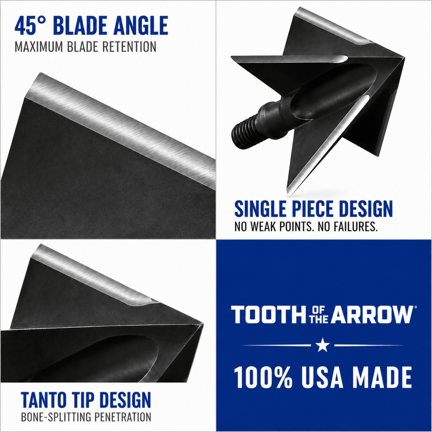 TOTA | 125 grain XL broadhead  | 1-3/16-inch solid | fixed blade
