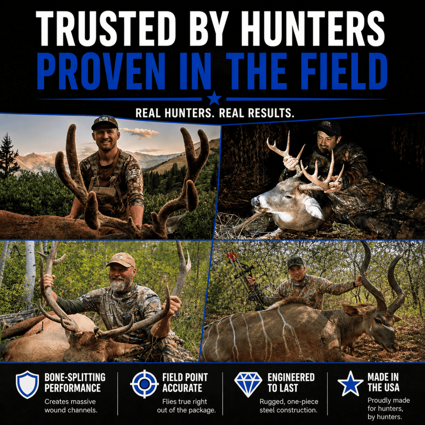 TOTA | 100 grain broadhead | 1-inch solid | fixed blade