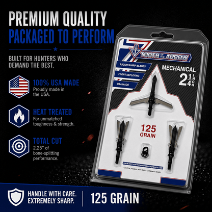 TOTA | 2-Blade Expandable Broadhead | 2.25” Cut | 125 Grain